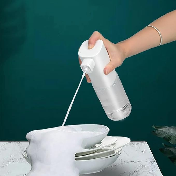 Foaming Hand Soap Dispenser Automatic - Puppy Soap Dispenser for Bathing, Shampoo Frother | Touchless Design, Rechargeable 1200mAh Battery, 300ml Capacity, ABS Material, 21x8.5cm