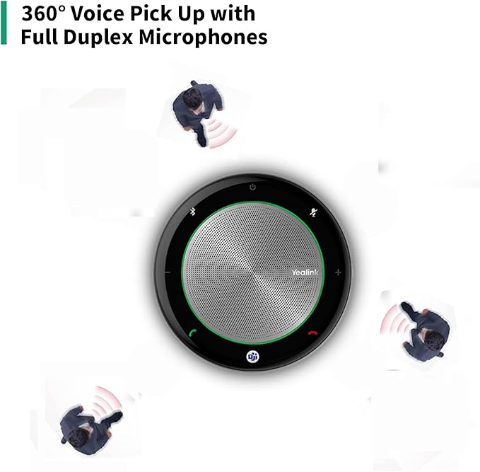Yealink CP700 Bluetooth Speakerphone with Dongle Teams Certified, Portable Conference Speaker and Microphone for Meeting, Softphone, Unified Communications Platforms,360° Voice Pickup,9H Talk Time