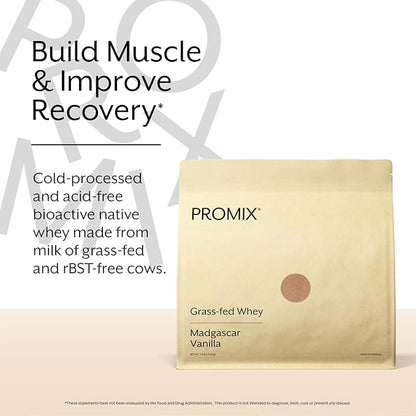 ProMix Nutrition Whey Protein Powder, Vanilla - Grass-Fed & 100% All Natural - ­Post Workout Fitness & Nutrition Shakes, Smoothies, Baking & Cooking Recipes - 2.5 Pound (Pack of 2)