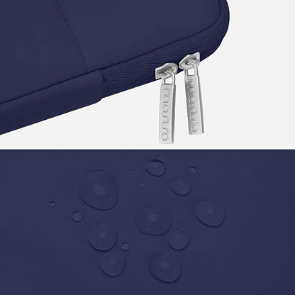 MOSISO 13-14 inch Laptop Case, 13.3 inch Puffy Laptop Sleeve Compatible with MacBook Air 13 13.3 13.6/Pro 13/14, HP, Dell, ASUS, Lenovo, Rectangle Quilted Puffer Computer Bag for Women, Navy Blue