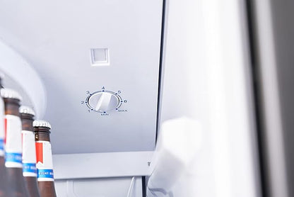 PremiumLevella PRF1257DX Glass Door Display Refrigerator 12.5 cu ft Commercial Beverage Cooler Merchandiser With Customizable Lightbox - Black