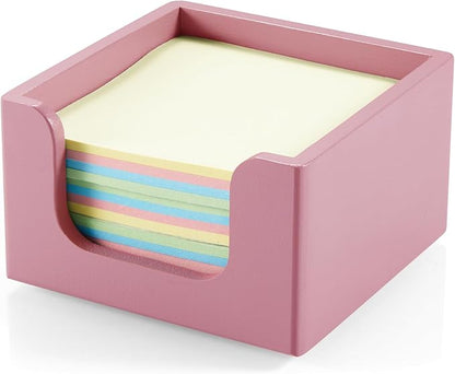 Sticky Note Holder, Post It Note Dispenser for Office Desk Accessories, Self Stick Note Pad Holder, Memo Pad Holder Dispenser Organizer for School Office Desk Supplies, Pink