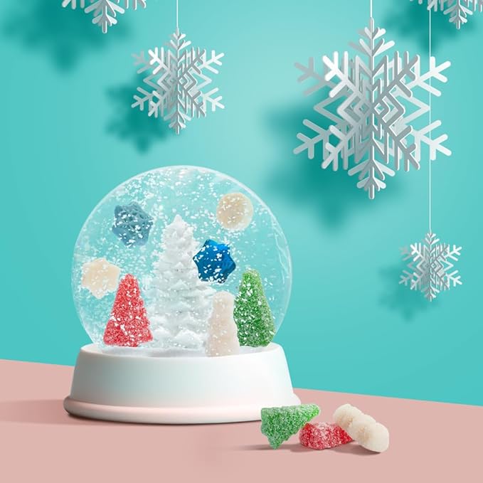 Albanese Worlds Best, Gummi Snowmen & Trees with Snow, 6.5 Ounce (Pack of 6), Holiday Candy, Great Stocking Stuffers, Perfect Christmas Treat & Gift, Share with Friends & Family