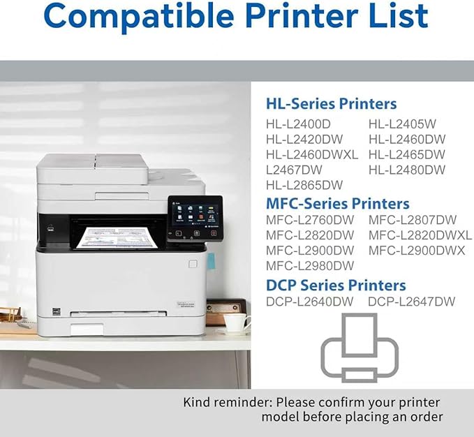 TN830XL TN830 Compatible Toner Cartridge Replacement for Brother Toner TN830/XL/V TN830 TN 830XL Work with HL-L2460DW HL-L2405W DCP-L2640DWHL-L2400D MFC-L2820DW|TN830 Toner,High Yield