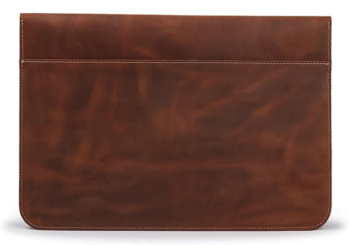 MegaGear Top Grain Leather MacBook Bag Laptop Sleeve for MacBook Pro and MacBook Air Case - 14 Inch - 13 Inch (M4, M3, M2, M2, M1, Pro & Max) - 13.3 Inch - iPad Pro 12.9 Inch - 2020 to 2024 Models