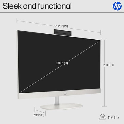 HP 24 Touchscreen All-in-One Desktop Computer for Home and School, Intel Processor (Beat i3-1110G4), 23.8" FHD Display, 32GB DDR4 RAM, 1TB PCIe SSD, WiFi 6, Bluetooth, Business AIO, Windows 11 Pro