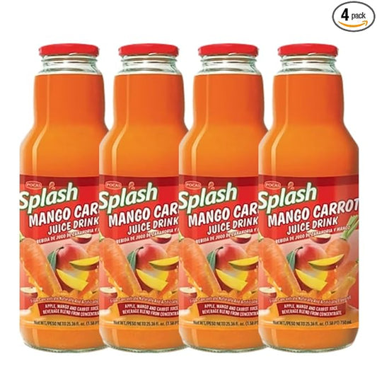 SPLASH Mango Carrot Juice Drink 750ml, 4 Pack