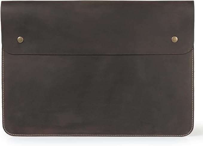 MegaGear Top Grain Leather MacBook Bag Laptop Sleeve for MacBook Pro and MacBook Air Case - 16 Inch - 15 Inch - 15.5 Inch (M4, M3, M2, M2, M1, Pro & Max) 2020 to 2024 Models