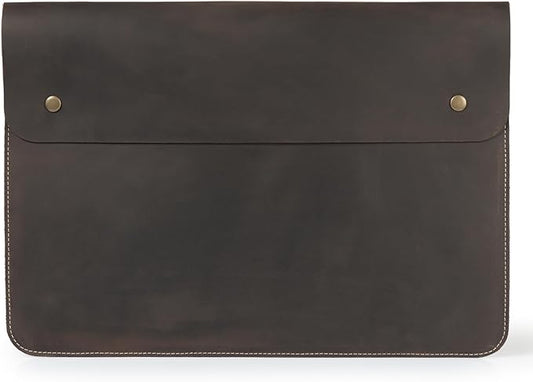 MegaGear Top Grain Leather MacBook Bag Laptop Sleeve for MacBook Pro and MacBook Air Case - 16 Inch - 15 Inch - 15.5 Inch (M4, M3, M2, M2, M1, Pro & Max) 2020 to 2024 Models