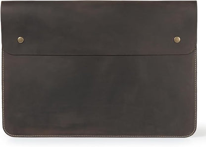 MegaGear Top Grain Leather Macbook Bag Laptop Sleeve for MacBook Pro and MacBook Air Case - 14 Inch - 13 Inch (M4, M3, M2, M2, M1, Pro & Max) - 13.3 Inch - iPad Pro 12.9 Inch - 2020 to 2024 Models