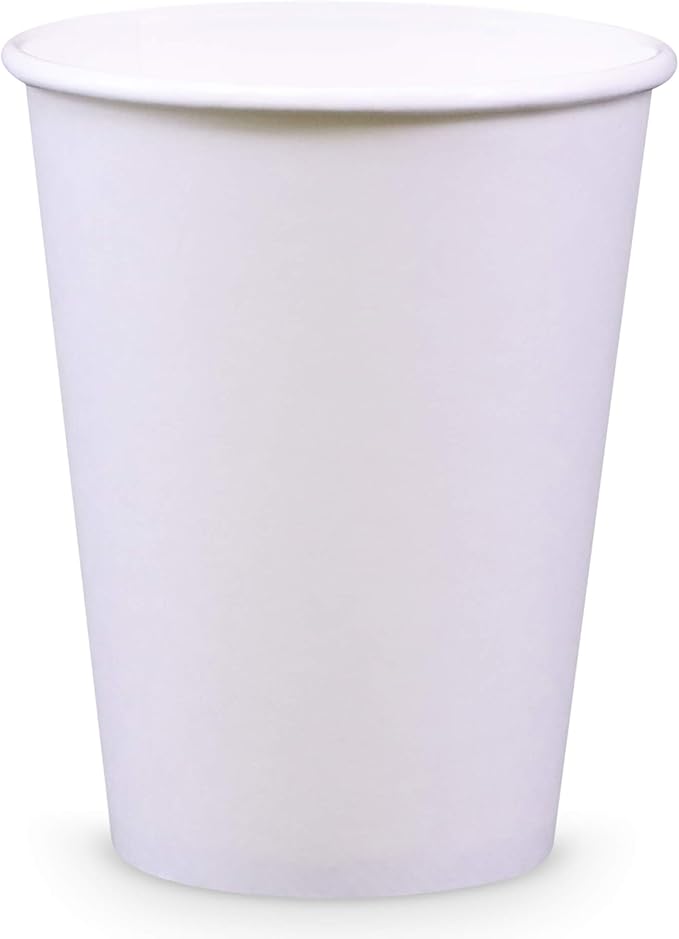 Paper Cold Cups for Juice & Soda 12 oz Made in USA | Food-Grade Bulk 1000 Count Cups for Restaurants | 12 Ounce Recyclable Disposable White Cups for Cold Fountain Drinks & Smoothies