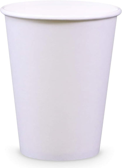 Paper Cold Cups for Juice & Soda 12 oz Made in USA | Food-Grade Bulk 1000 Count Cups for Restaurants | 12 Ounce Recyclable Disposable White Cups for Cold Fountain Drinks & Smoothies