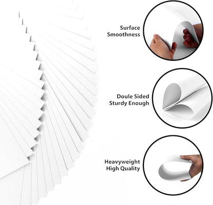 OcePor 100 Sheets White Cardstock 11” x 17”, 92lb/250gsm Card Stock, Thick Card Stock Paper, Heavy Cardstock Paper for Printer, Resume, Scrapbooks, Art, Crafts, Business Cards