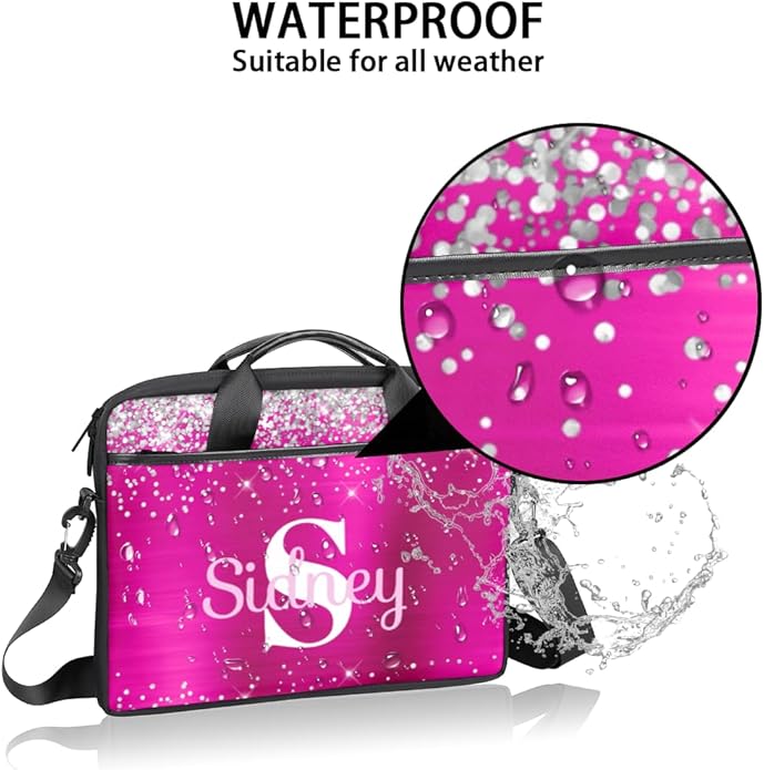 Custom-Laptop-Bag 15 Inch with Name Photo Personalized-Computer-Shoulder-Case Briefcases for Women Men Business