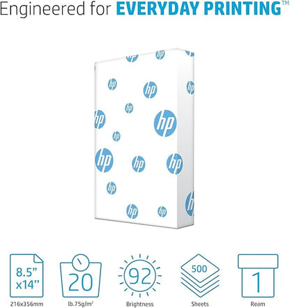 HP Papers | 8.5 x 14 Paper | Office 20 lb | 1 Ream - 500 Sheets | 92 Bright | Made in USA - FSC Certified | 001422R