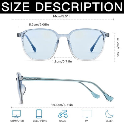 99.9% Blue Light Blocking Glasses For Men Women Anti-Fatigue Computer Gaming Sleep Glasses Reduce Eye Strain