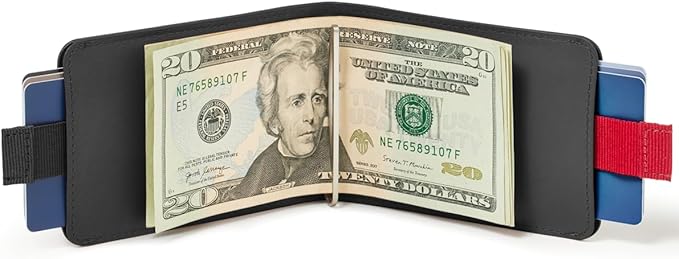 Distil Union Wally Classic RFID Wallet - No ID Window - Slim Bifold Wallet for Men with Money Clip, Premium Leather – Minimalist RFID Card Holder - Holds 12 Cards & 30 Bills - Black