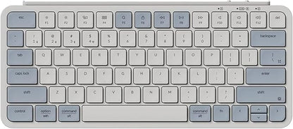 Keychron B1 Pro Ultra-Slim ZMK/Launcher Wireless Bluetooth 2.4 GHz/Wired Connection Keyboard for Mac Windows Linux - Retro Blue