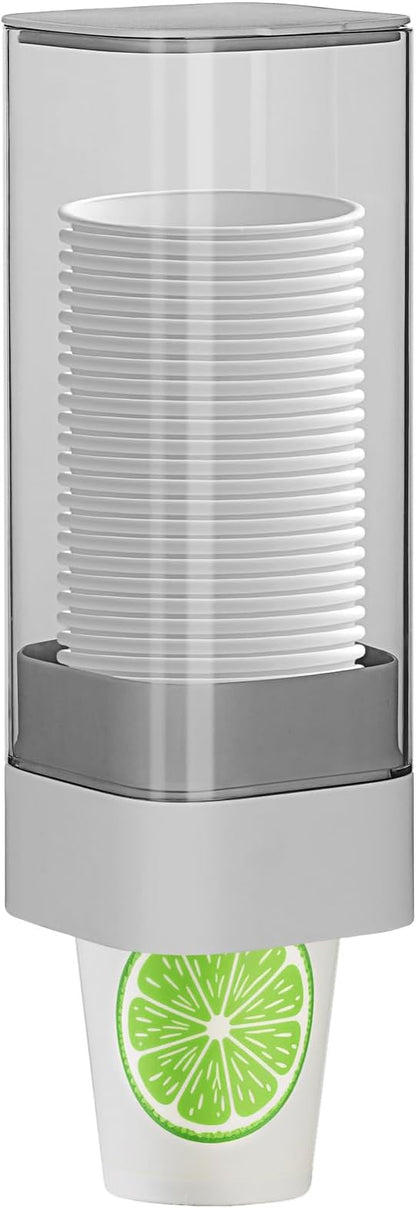 MYITYARD Cup Dispenser, Pull Type Wall Mount Cup Holder for Water Cooler Fit 3oz-5oz Disposable Paper and Plastic Cups, Bathroom Mouthwash Cup Dispenser for Home, Office, Gym, Hospital (Grey)
