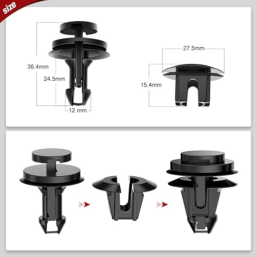 Nilight 30 Sets Front Air Deflector Retainers Clips & Grommet Compatible with GM 15733971,15733970 2007-2013 Chevrolet Avalanche 2006-2007 Hummer H3, 2 Years Warranty