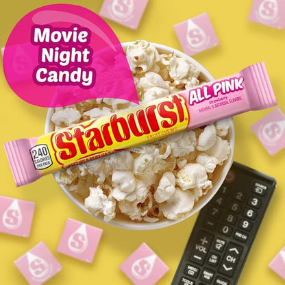 STARBURST All Pink Chewy Candy Bulk Pack, 24 Full Size Packs, All Pink Bulk Box