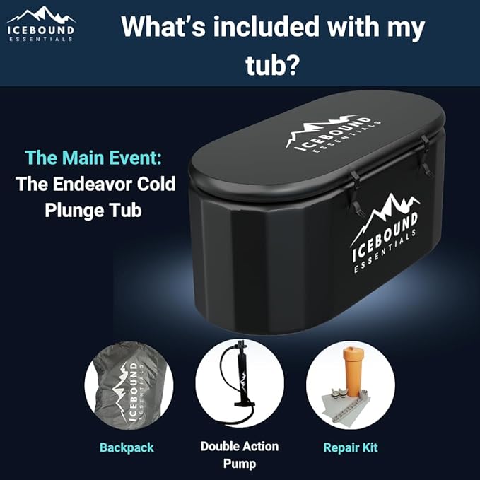 XL Cold Plunge Tub with Water Chiller - 1HP Hot and Cold Water Chiller for Ice Bath – 150 Gallon Cold Tub - Premium Ice Plunge Tub with Chiller - WiFi - Filter - Ozone/UV - Ice Bath with Chiller