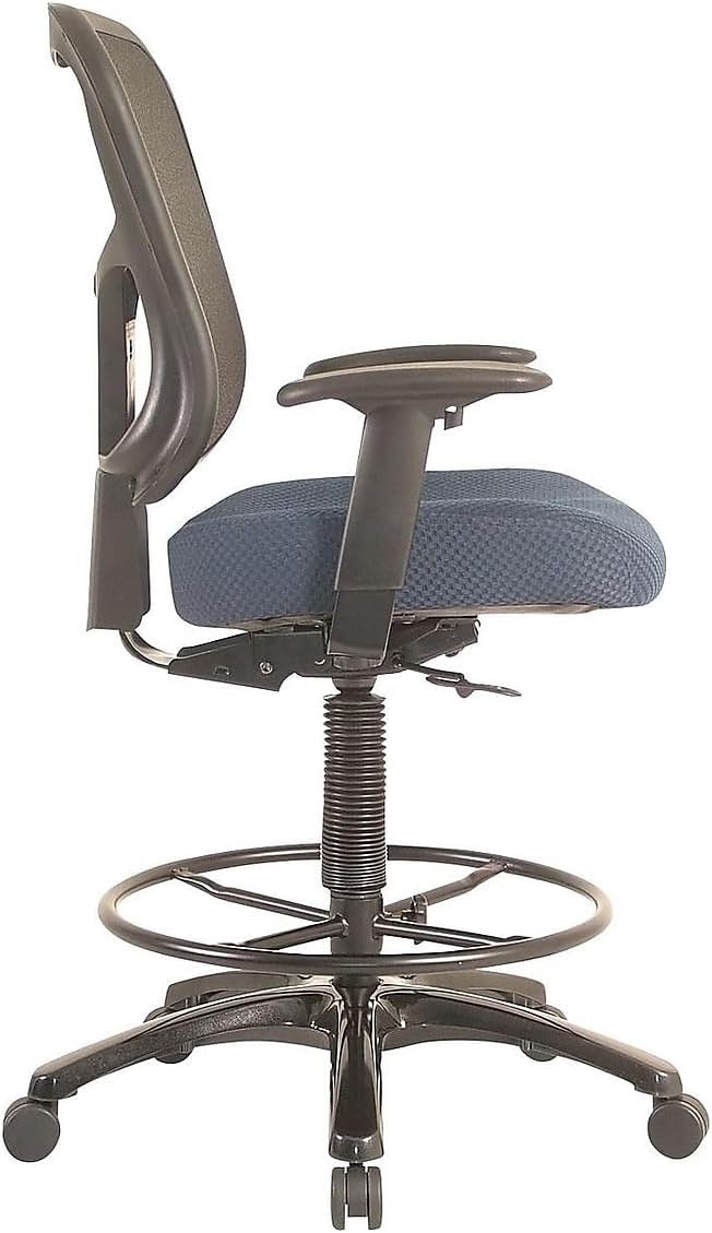 Tempur-Pedic Mesh Back Fabric Drafting Stool, Navy (TP8200-NAVY)