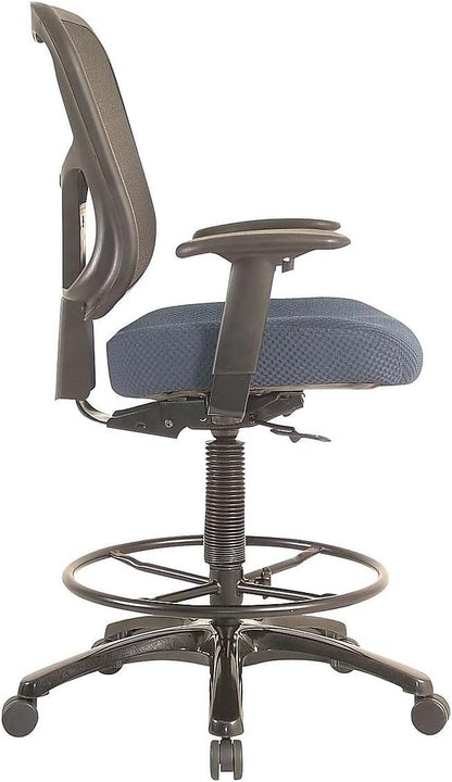 Tempur-Pedic Mesh Back Fabric Drafting Stool, Navy (TP8200-NAVY)