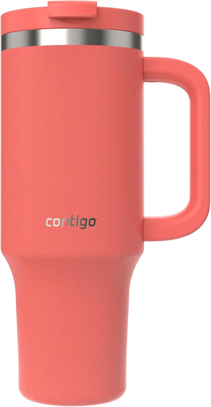 Contigo Streeterville 40oz Tumbler Stainless Steel Vacuum Insulated Leak-Proof Cold for 29 Hours Coral