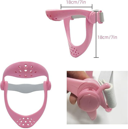 360°Adjustable Neck Brace - Cervical Collar with Neck Stretcher | Neck Orthotics for Forward Head Posture Correction and Cervical Spine Support and Alleviating Pressure (Pink)