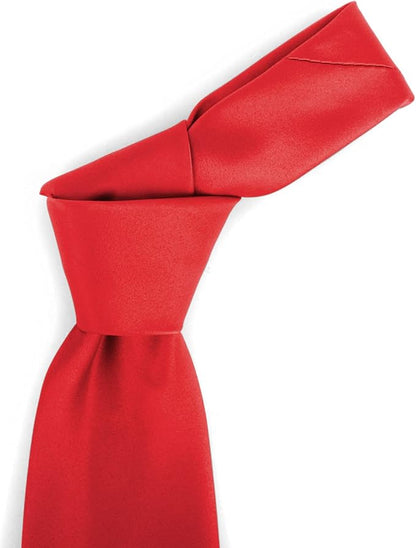boxed-gifts Umo Lorenzo Tie for Men Satin Finish Necktie - Standard Width Ties - Black, Navy, Red, Sage Green Tie