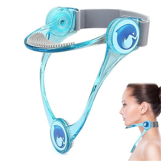 Neck Brace, Neck Collar wtih 360° Adjustable Soft Chin Support, Cervical Collar for Forward Head Posture Correction and Cervical Spine Support, Neck Brace for Neck Pain and Support (Blue)