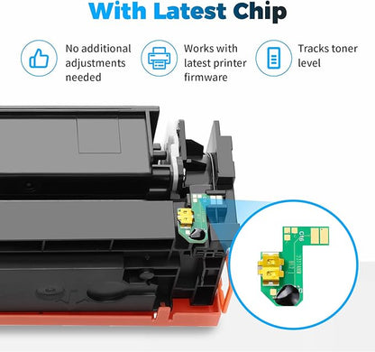206A Black Toner Cartridges (with Chip) Compatible for HP 206A Black Toner Cartridges W2110X W2110A for Pro MFP M283fdw M283cdw M255dw M283 M255 M282 Printer ( 2 Pack )