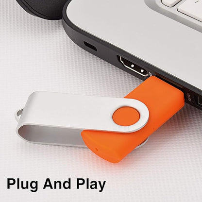 KOOTION 32 GB USB Flash Drive 32 gb Flash Drive 10 Pack Thumb Drive Memory Stick Pen Drive Keychain Design, Orange