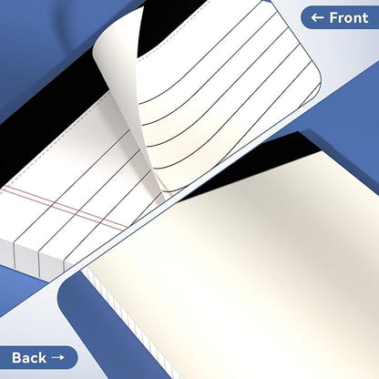 5" x 8" Note Pads 48 Pack of Legal Pads 30 Sheets Notepad College Ruled Small Writing Pads Perforated Pages Paper Pads 80GSM Heavyweight Paper Note Pads for Home, Office, or School
