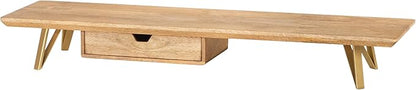 Anji Mountain Wooden Monitor Stand - Elegant Monitor Riser, Perfect Monitor Stand for Desk Organization, Durable Wood Construction monitor stands, Enhances Ergonomics and Workspace Efficiency,Walnut
