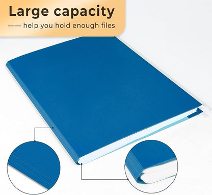 SUNEE 25 Pack Hanging File Folders, Blue Folders, Hanging File Folders Letter Size with 1/5-cut Tabs, Stay Organized for Your Home and Office Bulk File and Documents