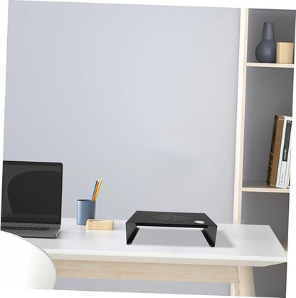 Ergonomic Monitor Stand Riser Desk with Steel Construction Space-saving Elevated PC Rack for Home Office No Assembly Required Vertical Laptop Stand and Monitor Riser Organizer