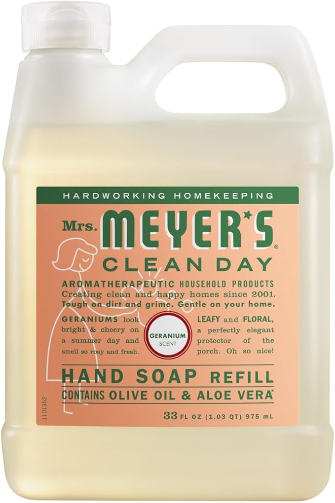 Mrs. MEYER'S CLEAN DAY Hand Soap, Refill Variety Pack Soaps Made to Clean and Freshen Hands