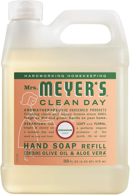 Mrs. MEYER'S CLEAN DAY Hand Soap, Refill Variety Pack Soaps Made to Clean and Freshen Hands