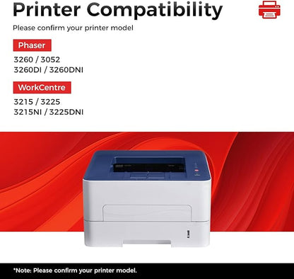 101R00474 Drum Unit (Not Toner)Black 1-Pack High-Yield Replacement for Xerox 3260 3215 Image-Drum Compatible for Xerox Phaser 3260 3052 3260DI 3260DNI WorkCentre 3215 3225 3215NI 3225DNI Laser Printer