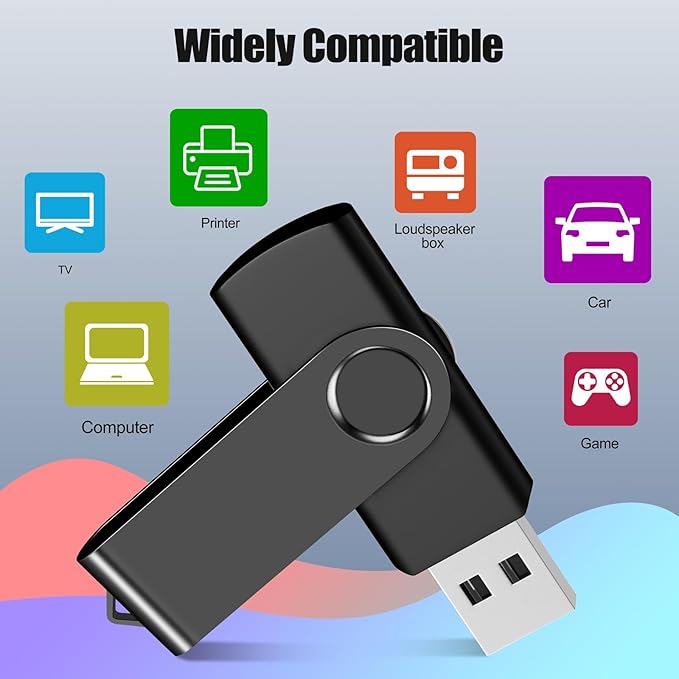 EASTBULL USB Flash Drive Bulk 1GB 200 Pack with Lanyards USB 2.0 Thumb Drive Bulk Memory Stick Swivel Pen Drive for Storage and Backup 1GB 200 Pack