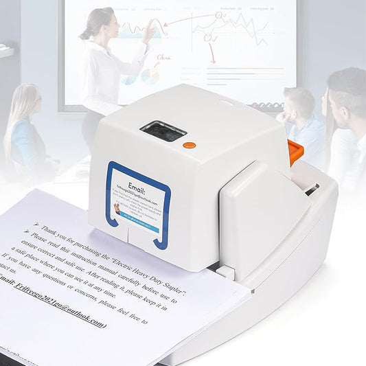 Upgraded Electric Stapler, 65 Sheets Capacity, Binding Speed & Margin Adjustable, Automatic Heavy Duty Stapler Including 5500 Staples, Jam-Free