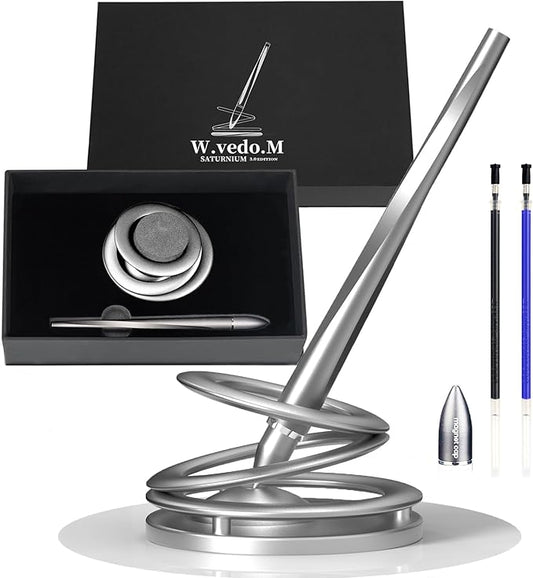 Ballpoint pen STURNIUM 3.0 EDITION.Floating and Magnetic levitating pen for Desktop decoration.Luxury hoverpen gift for men and women (Multiple colors are available) (Starlight Silver)