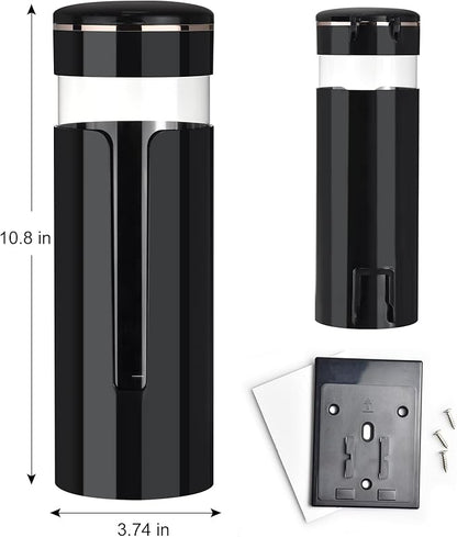 Cup Dispenser, Wall Mount Water Cooler Cup Dispenser fits 4-7 oz Disposable Paper and Plastic Cups, Pull Type Cup Holder for Bathroom, Office, Break Room, Gym, Black