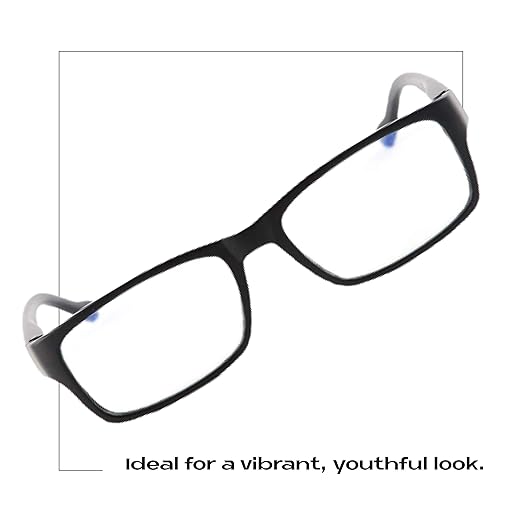 Readerest 0.75 Blue Light Reading Glasses - Lightweight Computer Glasses - Eye Strain, UV Glare Protection (Black)