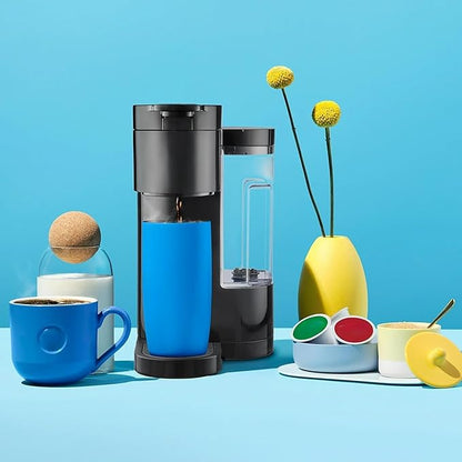 KeurigK K-Express Essentials Single-Serve KCup Pod Coffee Maker 3 Cup Sizes Fast Fresh Brew 30oz Removable Water Reservoir Travel Mug Friendly Maintenance Alert Space-Saving (Black)