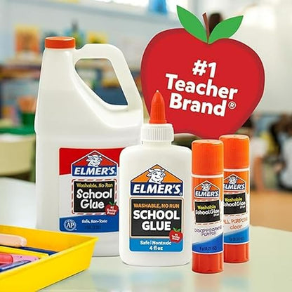 Elmer's Disappearing Purple School Glue Sticks, Washable, 7 Grams, 30 Count - Poster, Vision Board, Back to School, Bulk Pack for Classrooms, #1 Teacher Brand