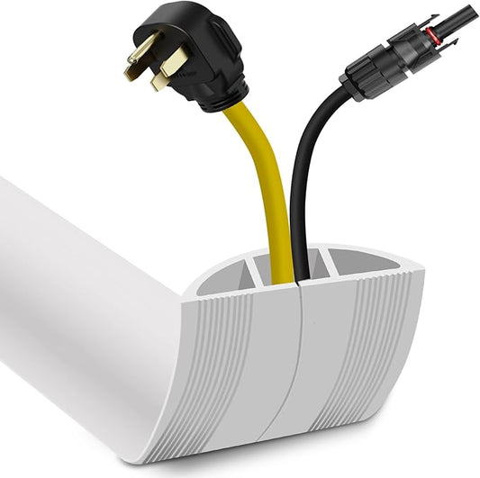 Floor Cord Cover 10FT Cord Covers for Wires on Floor Protect Wires & Prevent Trip Hazards, Easy to Cut for Home, Office, School, Concerts, Cavity W0.6in x H0.32in