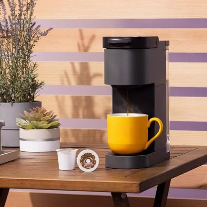 KeurigK K-Mini Go Multicup Reservoir Single Serve KCup Pod Coffee Maker with Strong Brew Button, Compact Electric Coffee Machine for Home and Office, Modern Design Kitchen Appliance (Grey)